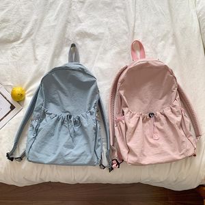 School Bags 2023 Casual Nylon Women's Bag Youth Zipper Backpack Middle Korean Preppy Style Ladies Shoulder Whole Sale