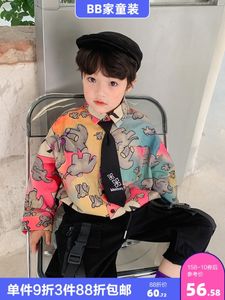 Kids Shirts Boys Shirt Long Sleeved Cotton Autumn Clothes Spring and Children s Baby Western Style Top Clothing 230711