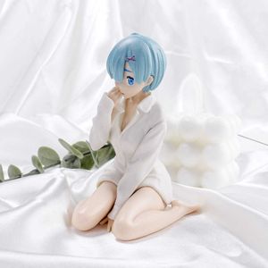 Action Toy Figures 11CM Anime Figure Re Life In Different World From Zero Pajamas Shite Shirt kneeling Model Doll Toy Gift Collect