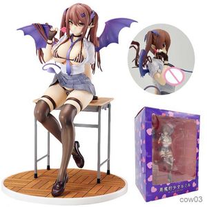 アクション玩具フィギュア 23 センチメートル悪魔のような少女 Rumiru セクシーなアニメフィギュアピンク猫アクションフィギュア置物大人のグッズ人形玩具ギフト R230711