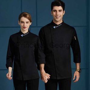 Andere Bekleidung Männer Frauen tragen Küchenchefuniform Bäckerei Hotel Food Service Kochmantel Catering Restaurant Kochen Sushi Kantine Arbeitsjacke x0711