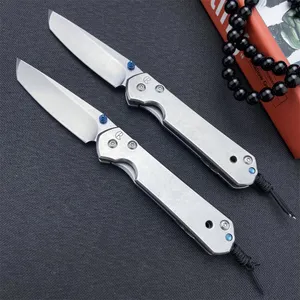 Small Folding Knife, CNC Milled S35VN Steel Blade, Titanium Handle, for EDC, Camping, and Hunting
