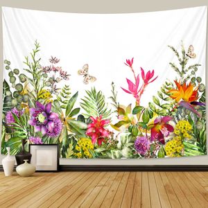 Tapeçarias Planta flor tapeçaria quarto tapeçaria decoração de casa cena colchão sofá cobertor