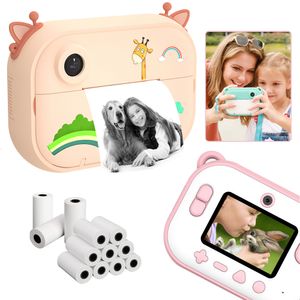 Câmeras de brinquedo para crianças, câmera de vídeo po com impressão, brinquedos instantâneos para meninas, presente de aniversário instantâneo 1080P 230711