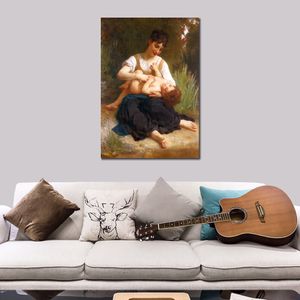 High Quality Canvas Art Reproduction of William Adolphe Bouguereau Adolphus Child and Teen Figure Painting Home Office Decor