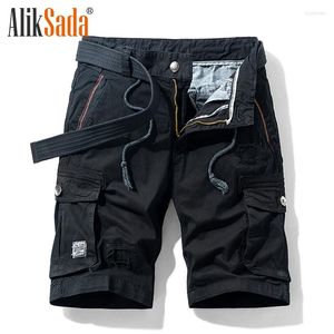 Men's Shorts Aliksada 2023 Summer Multi-Pocket Tooling Cotton Loose And Comfortable Casual Fashion Trend All-Match