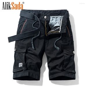 Herren Shorts Aliksada 2023 Sommer Multi-Pocket Tooling Baumwolle Locker Und Bequem Lässig Mode Trend All-Match