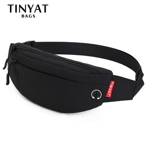 Bolsas de cintura TINYAT Men Bag Pack Bolsa Casual Grande Phone Belt Pouch Womens Canvas Travel Fanny Banana Hip 4 Bolsos 230711