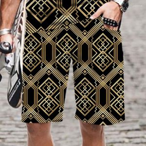 Herrshorts Casual Harajuku-mönster Elastisk midja Streetwear Snabbtorkande baddräkt 2023 Simning Lös Män/Kvinnor Man Mode Strand