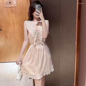 Damska bielizna nocna Kobiety Princess Dress Koszula nocna Seksowna opaska dziecięca Ruffles Koszula nocna Szorty Sleepshirts Poliester Bielizna letnia Homewear