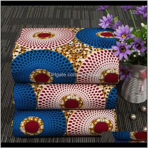 Fabric Clothing Apparel Ankara Polyester Prints Binta Real Wax 6 Yards Lot African Fabric For Party Dress G1Kgp248f