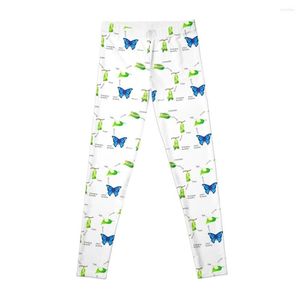 Aktiva byxor Life Cycle Of A Butterfly Leggings Push Up Kvinnor Sport Gym Wear