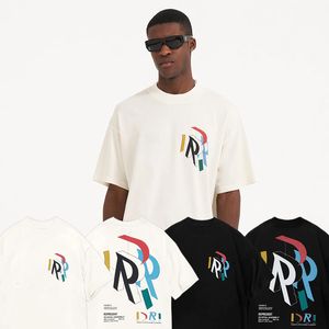 Herr T-shirts Initial montering T-shirt 3D färg tredimensionellt tryck bomull toppkvalitet män kvinnor lös kortärmad T-shirt 230710