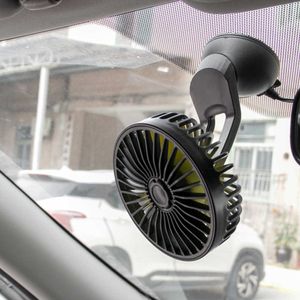 Electric Fans F402 USB Car Fan Windshield Desk Fan with Suction Cup for Vehicle Home Office