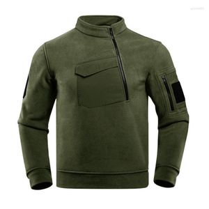 Herrenpullover Hochwertiges militärisches taktisches Hemd Pullover US SWAT Winter Outdoor Ski Camping Warme geneigte Reißverschluss-Polarfleecejacken