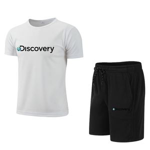 Mens Tracksuits Summer TshirtShorts Set Brand Sports Explore Printed Casual Fashion Breathable Short Sleeve Tshirt 230710
