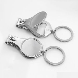 Key Rings Customized Logo Company Gift Promotional Gifts Wine Bottle Opener Openers Keychain Ring Nail Clippers Drop Delivery Jewelry Dh4Vv