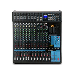 Audiomixer G-MARK Professioneller Mixer USB-Schnittstelle Soundboard Konsolensystem 16-Kanal-Digitalcomputereingang 48V Phantomspeisung Stereo DJ24-Bit SPX-Effekte
