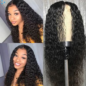 Water Wave Human Hair Wigs 4*4 Lace Closure Hair Wigs For Black Women Natural Remy Human Hair Wigs Pre Plucked Hairline