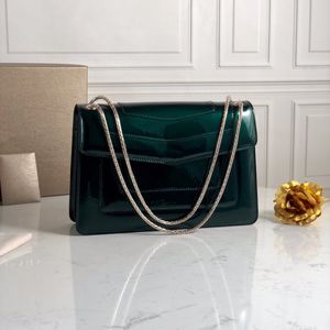 Bolsa crossbody feminina clássica, bolsa de ombro de alta qualidade, couro envernizado, cristal transparente, super bonita, muito prática