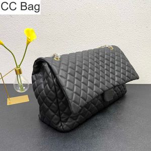 Outras Bolsas Bolsa Cc Marca de Luxo Ombro Clássico Aba Simples Maxi Pele de Bezerro xxl Couro Caviar Envelhecido Ouro/prata Metal Matelasse Cadeia c