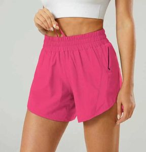 Lulu Damen Track That 12,7 cm, locker, atmungsaktiv, schnell trocknend, Fitness-Shorts, Damen-Yoga-Hosen, Rock, vielseitig, lässig, Gym-Leggings, Sportunterwäsche, atmungsaktives Design5