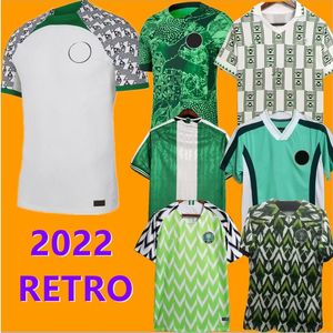 Nigéria 2023 Soccer Babayaro 18 19 22 23 Camisa de futebol nigeriana Mens 2022 Okocha Kanu Babayaro Uche West Iheanacho Treination Suit