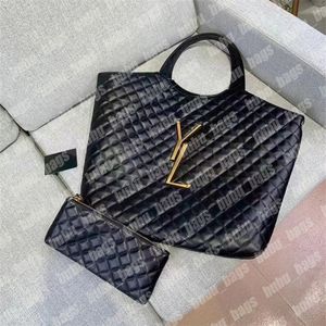 Projektant ICARE Plus Size torby na zakupy damskie bardzo duże torebki Y modne torby czarne białe khaki pikowana skórzana torba na ramię typu shopper z kieszenią na plażę