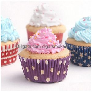 Cupcake 30 Styles Födelsedagsfest Pappersbakmuggar Liners Muffinsfodral Kd Drop Leverans Hemma Trädgård Kök Matsal Bar Bakverk Dhczi