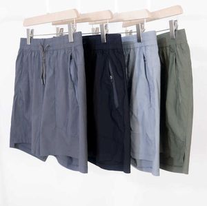 Lulu Pantaloncini da uomo con tasche laterali con cerniera Super qualità Sport Spiaggia Tempo libero Stretch Taglia corta S-XL Design traspirante557ess