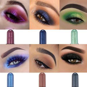 ENGBO 12 Color Eye Shadow Stick Glitter Shimmer Double Head with Brush Waterproof No Fading Sexy High Gloss Matte Eyeshadow