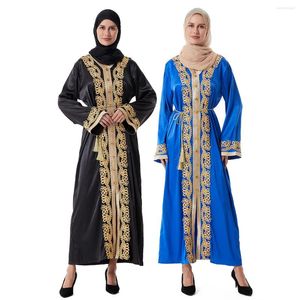 Abbigliamento etnico Donne di alta qualità Abaya Fine Ricamo Abiti africani Per Lady Party Abito da sera Vestidos Elegantes Para Mujer Musulmano