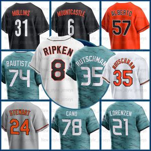 8 koszulek baseballowych Cal Ripken Jr Yennier Cano Adley Rutschman Austin Hays Felix Bautista Baltimores Ramon Urias Ryan Mountcastle Cedric Mullins Cionel Perez z1