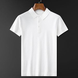 Pants Premium Personlig Jacquard Waffle Sticked Polo Men's Short Sleeve Summer Breattable Tshirt Men's Korean Fashion Top