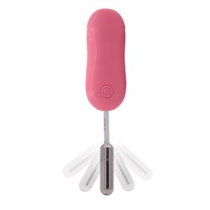 Ägg/kulor Mini urea vibrator rosa vibrator rostfritt stål vattentät plugg urea sond vibrerande ägg 10 frekvens onani sexleksak 230710