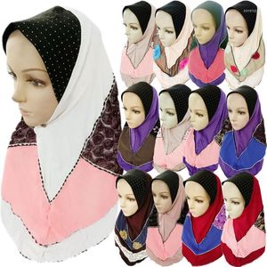 Etniska kläder Malaysia Damhuvudomslag Spets Halsduk Muslim Hijab One Piece Amira Arab Islam Femme Huvudduk Sjalar Heltäckande Pannband