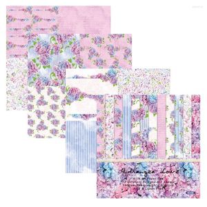 Gift Wrap 24 Sheets 6"X6" Hydrangea Love Patterned Paper Pad Scrapbooking Pack Handmade Craft Background Alinacraft