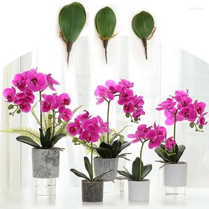 Decorative Flowers 1PC Simulation Leaves Phalaenopsis Leaf Artificial Plants Plastic Grass Orchid Wedding Festival Home Decor