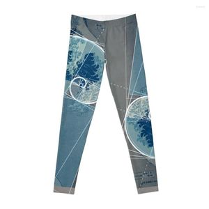 Active Pants Hokusai Meets Fibonacci Golden Ratio #2 Leggings Women For Gym In & Capris Sportswear Woman