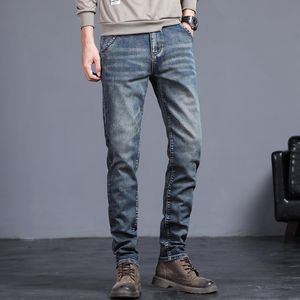 Pants Spring Autumn Men's Classic Fashion Grey Jeans Casual Slim Skinny Vintage Blue Streetwear Biker Party Long Trousers Male 2736