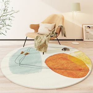 Dywan nowoczesny abstrakcyjny dywany do salonu minimalistyczny wystrój sypialni okrągłe pluszowe dywaniki krzesło mata podłogowa antypoślizgowa duża powierzchnia 230711