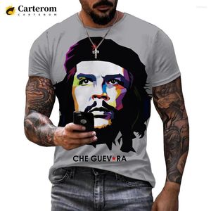 Camisetas Masculinas Che Guevara 3D Print T-shirt Unissex Moda Camisa Casual Harajuku Streetwear Tops Homens Roupas Grandes de Verão