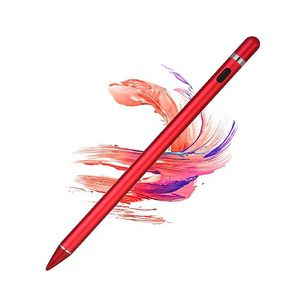 Touch Screen Stylus Pen for Smart Phone Tablet PC Capacitive Stylus Pen Universal For Apple iPhone ios Android Windows Pencil With Sensitive and Precision Red