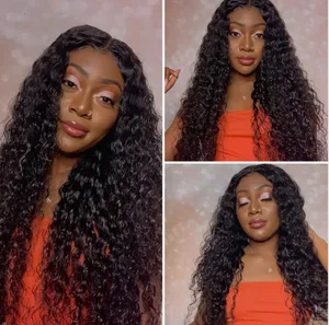 HD Lace Wig Deep Wave Front Lace Front Human Hair Wigs 150 Density Remy Wear And Go Pre Cut Glueless Wig Human Hair