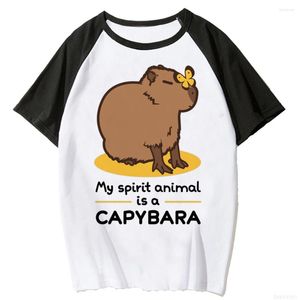 Camisetas Femininas Camisa Capivara Feminina Streetwear Manga Anime Tee Girl Graphic Clothing