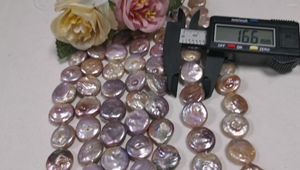 Lose Edelsteine, 18–19 mm, große große echte Süßwasser-Zuchtperle in Münzenform, Perlenkette, Süßwasserperlenstränge