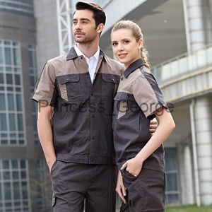 Others Apparel Summer Work Clothes Coverall Breathable Uniform household worker Suit work coat for cleaning blouses Car Repairmen workshop Suit x0711