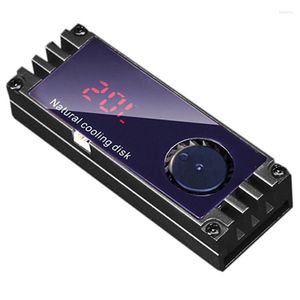 Computer Coolings M2 SSD Heatsink Cooler Temperature OLED Digital Display M.2 2280 NVME Solid State Radiator Heat Black
