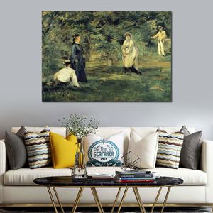Riproduzioni di alta qualità di Edouard Manet Dipinti Croquet Handmade Canvas Art Contemporary Living Room Decor