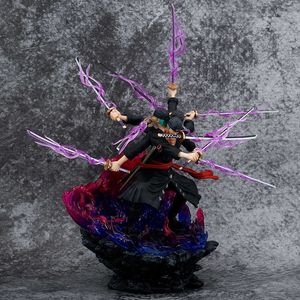 Action Toy Figures 39cm Piece Anime Figure Three Heads And Arms Nine Knives Flow Ashura Action Figurine Model Toys Doll